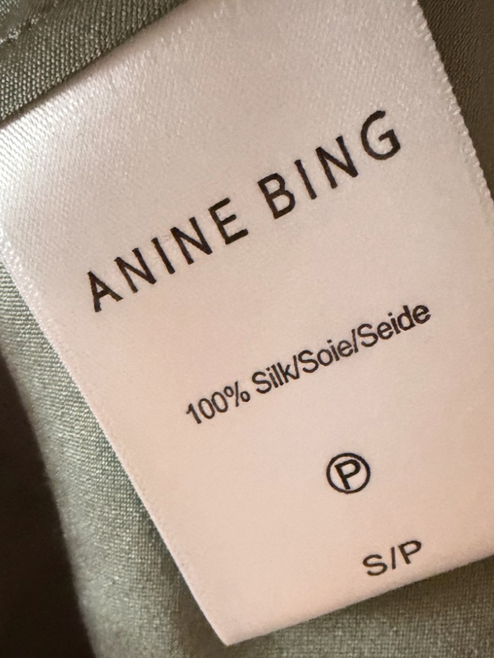 ANINE BING CHLOE SILK DRESS - ARTICHOKE - Picture 5 of 6
